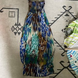 Velvet Torch maxi strapless dress size small